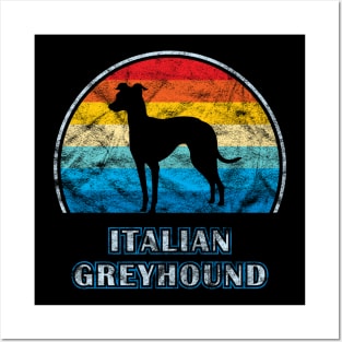 Italian Greyhound Vintage Design Dog Posters and Art